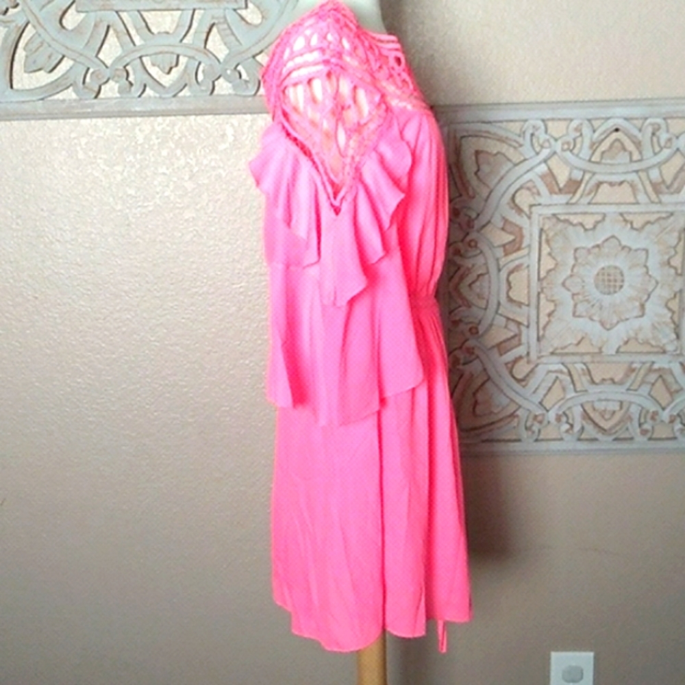 Si Style👗 | Womans | Pink 3/4 Sleeve Dress/ Size Large - Picture 5 of 14